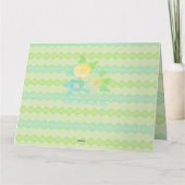 Pastel groen en geel kaart (Achterkant)