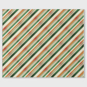 Pastel Groen en Oranje Retro Elegant Stijlvol Cadeaupapier (Vlak)