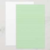 Pastel groen en wit gestreept briefpapier (Voorkant / Achterkant)