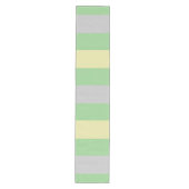 PASTEL=GROEN, GEEL EN GRIJZEN MEDIUM TAFELLOPER (Voorkant)