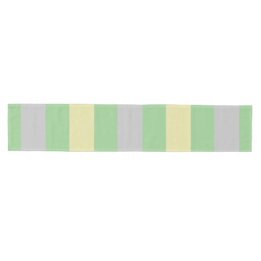 PASTEL=GROEN, GEEL EN GRIJZEN MEDIUM TAFELLOPER (Horizontaal)