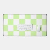 Pastel groen geruit gingham patroon bureaumat (Keyboard & Muis)