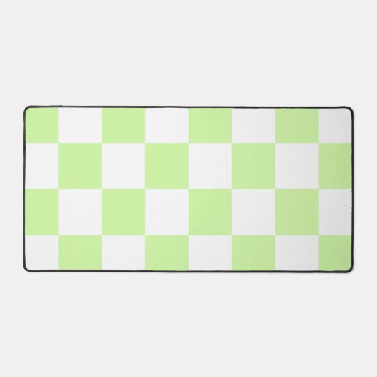 Pastel groen geruit gingham patroon bureaumat (Voorkant)