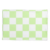 Pastel groen geruit gingham patroon kussensloop (Achterkant)