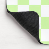 Pastel groen geruit gingham patroon muismat (Hoek)