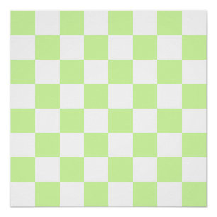 Pastel groen geruit gingham patroon perfect poster