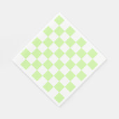 Pastel groen geruit gingham patroon servet (Hoek)
