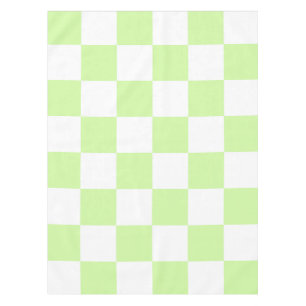 Pastel groen geruit gingham patroon tafelkleed