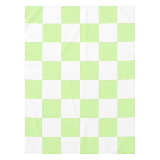 Pastel groen geruit gingham patroon tafelkleed (Voorkant)