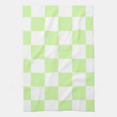 Pastel groen geruit gingham patroon theedoek (Verticaal)