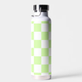 Pastel groen geruit gingham patroon waterfles (Rechts)
