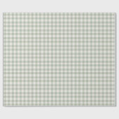 Pastel groen gingham patroon cadeaupapier (Vlak)