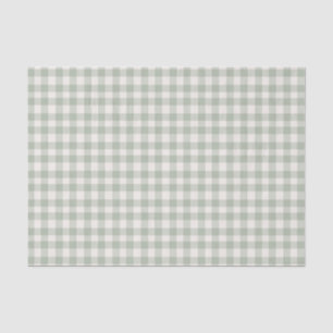 Pastel groen gingham patroon tissuepapier