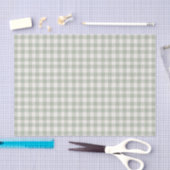 Pastel groen gingham patroon tissuepapier (Craft)