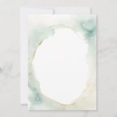 Pastel Groen Goud Kruis Doopsel Doop Kaart (Achterkant)