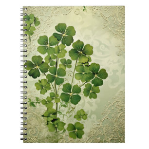 PASTEL GROEN INGEWIKKELDE KANT LOOK IERSE PATROON NOTITIEBOEK
