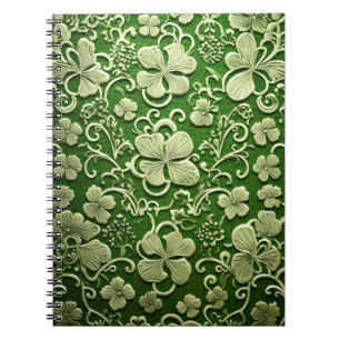 PASTEL GROEN INGEWIKKELDE KANT LOOK IERSE PATROON NOTITIEBOEK