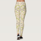Pastel Groen Koraalrif Abstract Modern Minimalist Leggings (Achterkant)