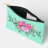 Pastel Groen met Roze Rozen Etui (Open)