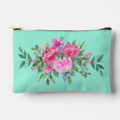 Pastel Groen met Roze Rozen Etui (Voorkant)