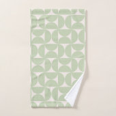 Pastel groen midden eeuw modern patroon bad handdoek (Handdoek)
