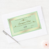 Pastel Groen Product Label Goud Lijst met Logo (Envelop)