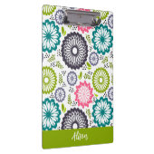 Pastel groen roze blauwgroen bloemetjes  Bloemenna Klembord (Rechts)