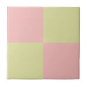Pastel Groen Roze Checkerboard Modern Minimalist Tegeltje (Voorkant)
