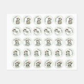 Pastel Groen Sinaasappel Baby Dragon Bedankt Labels (Vel)