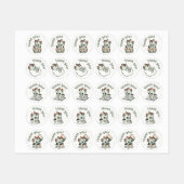 Pastel Groen Sinaasappel Baby Dragon Dank u Sticke Labels (Vel)