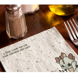 Pastel Groen Sinaasappel Schattige Cake Baby Drago Servet