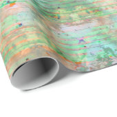 Pastel Groen & Sinaasappel Verpakking Papier (Rol Hoek)