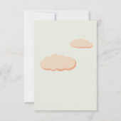 Pastel Groen Sinaasappel Wollig Schattige Slaap Ba Bedankkaart (Achterkant)