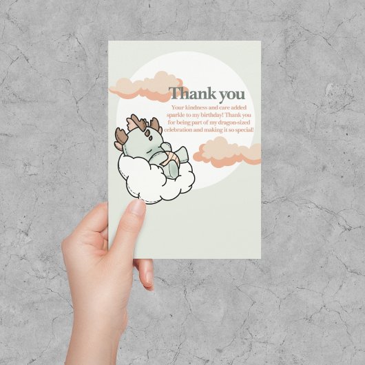 Pastel Groen Sinaasappel Wollig Schattige Slaap Ba Bedankkaart