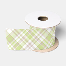 PASTEL GROEN TAN WIT PLAID PATRONEN SATIJNEN LINT