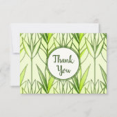 Pastel Groen Tropisch gebladerte Natuur Decopatroo Bedankkaart (Voorkant)