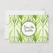 Pastel Groen Tropisch gebladerte Natuur Decopatroo Bedankkaart (Achterkant)