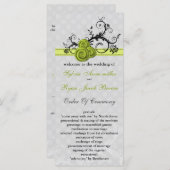 pastel groen Trouwprogramma Programmakaart (Voorkant / Achterkant)
