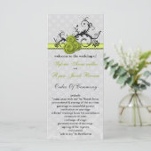 pastel groen Trouwprogramma Programmakaart (Staand voorkant)