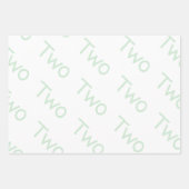 Pastel groen twee jaar oud inpakpapier vel (Voorkant 3)