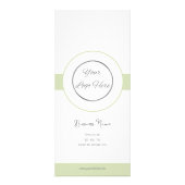 Pastel groen uw logo vrouwelijke prijslijst reclamekaart (Voorkant)