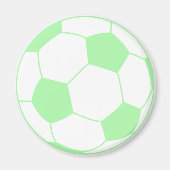 Pastel Groen voetbal Magneet (Voorkant)