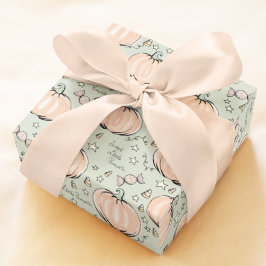 Pastel Groen Zoet Kleine Pompoen Baby Cadeaupapier