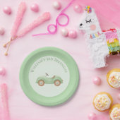 Pastel Groene Auto & Ballonpapier Borden Papieren Bordje (Feest)