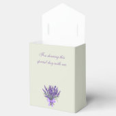 Pastel Groene Boog Bloemen Lavendel Vrijgezellenfe Bedankdoosjes (Geopend)