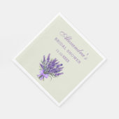 Pastel Groene Boog Bloemen Lavendel Vrijgezellenfe Servet (Hoek)