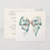 Pastel Groene Boog  jaren 1940 Bruiloft Uitnodigin Kaart (Voorkant / Achterkant)