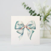 Pastel Groene Boog  jaren 1940 Bruiloft Uitnodigin Kaart (Staand voorkant)