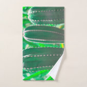 Pastel Groene cactus plant bladeren Bad Handdoek (Handdoek)