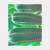Pastel Groene cactus plant bladeren Fleece Deken (Voorkant)